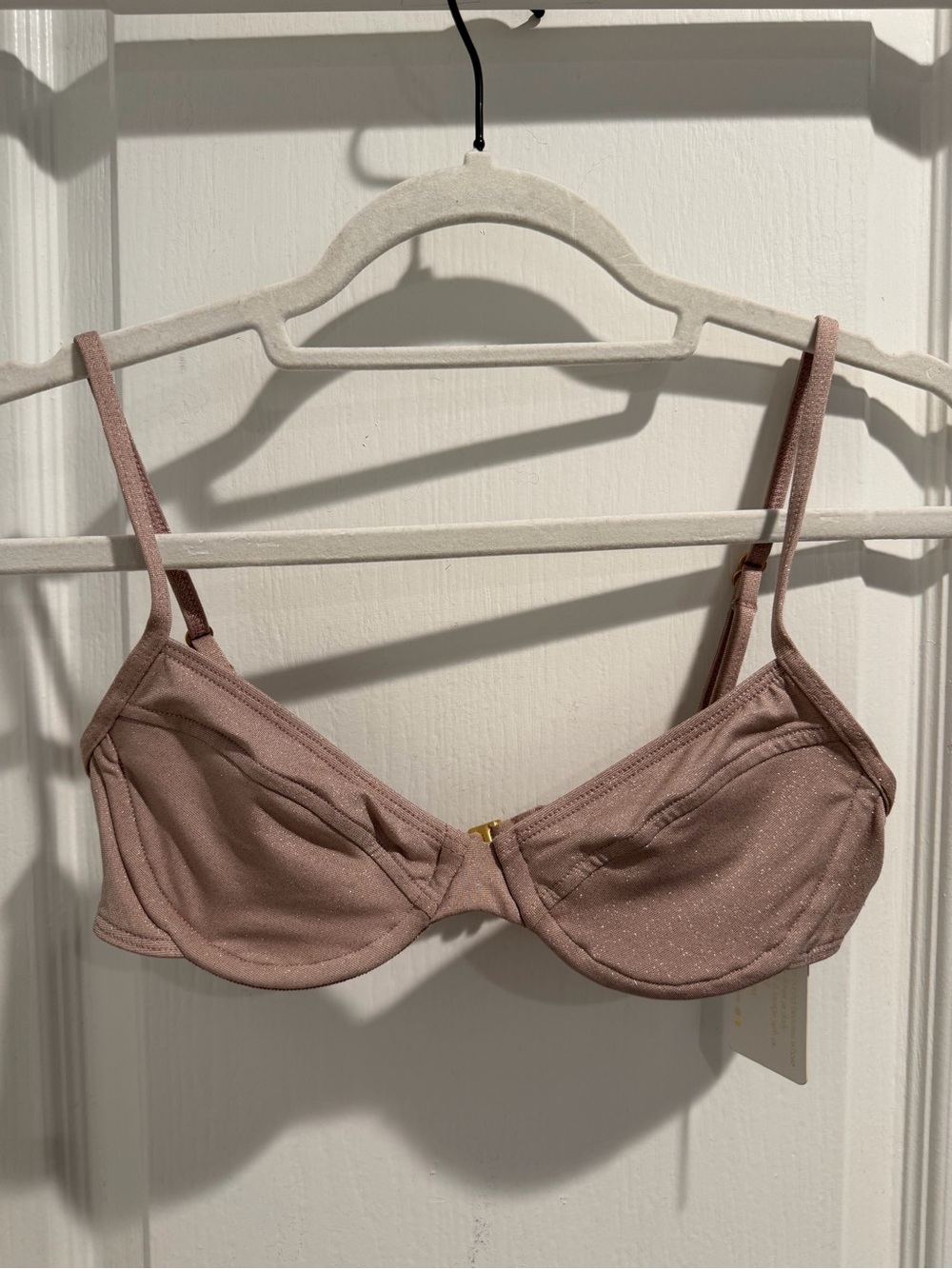 l*space Dusty Rose Shimmer Underwire Bikini Top